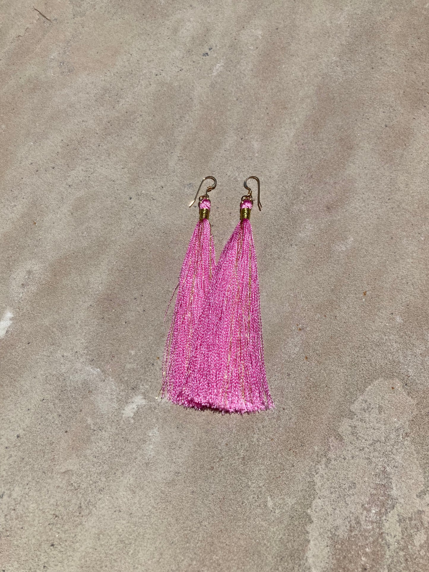 The Tassel Earring - Holi Pink