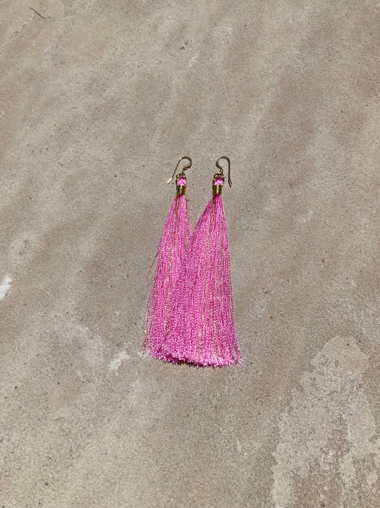 The Tassel Earring - Holi Pink