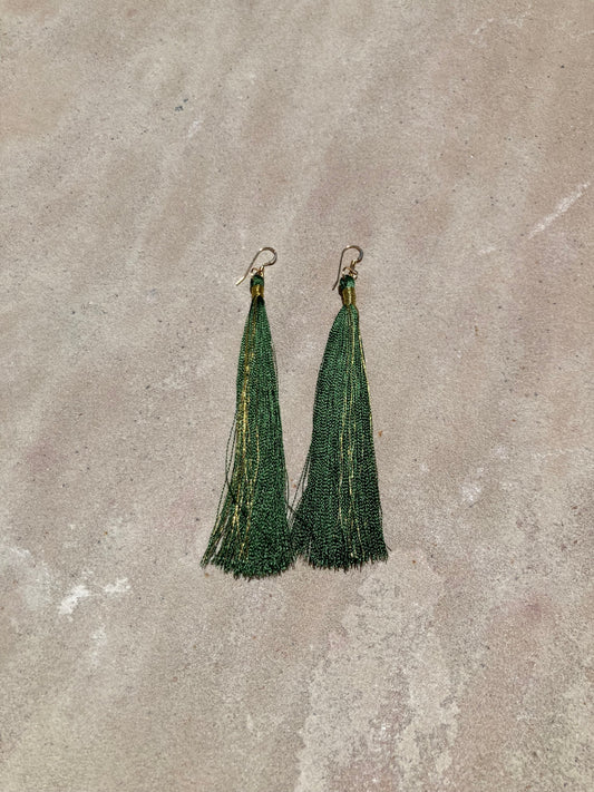 The Tassel Earring - Moss